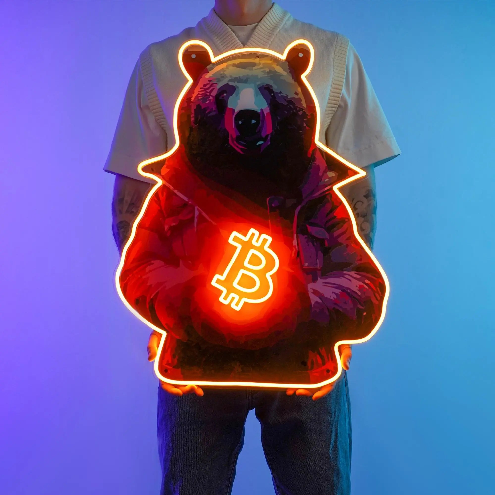 Crypto Bear LED Sign