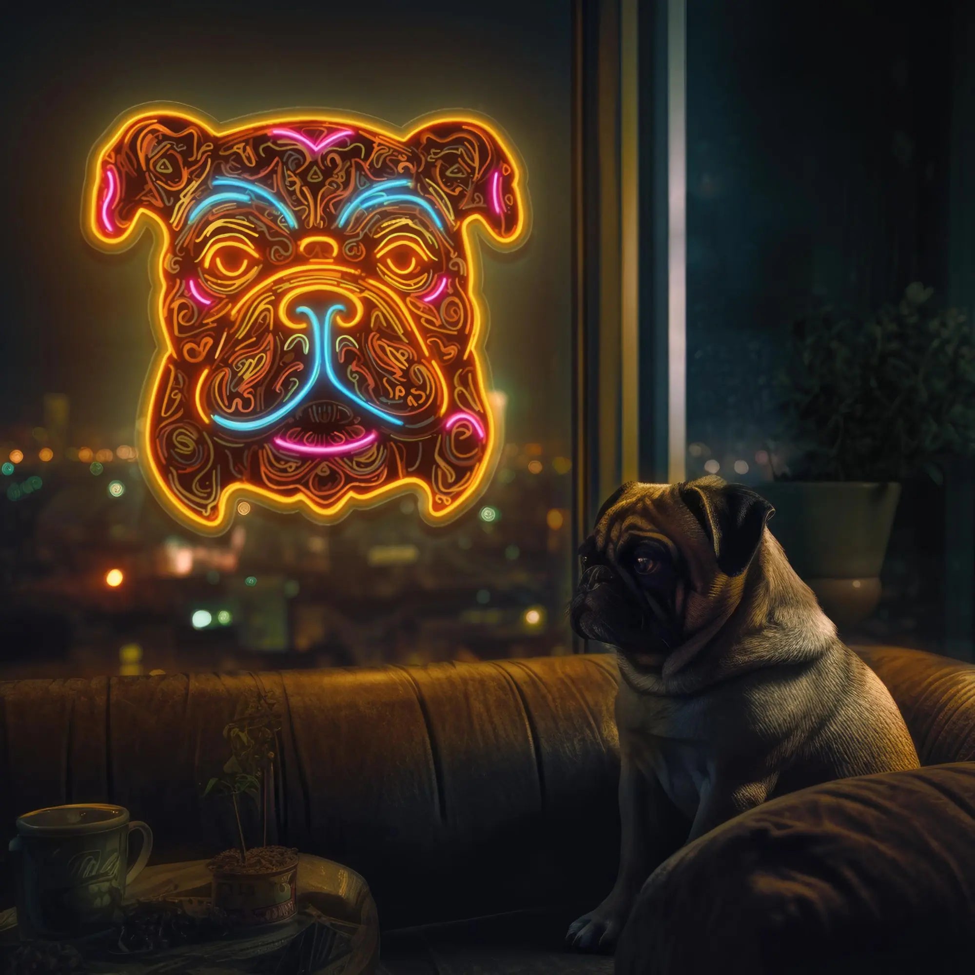 Bulldog LED Sign